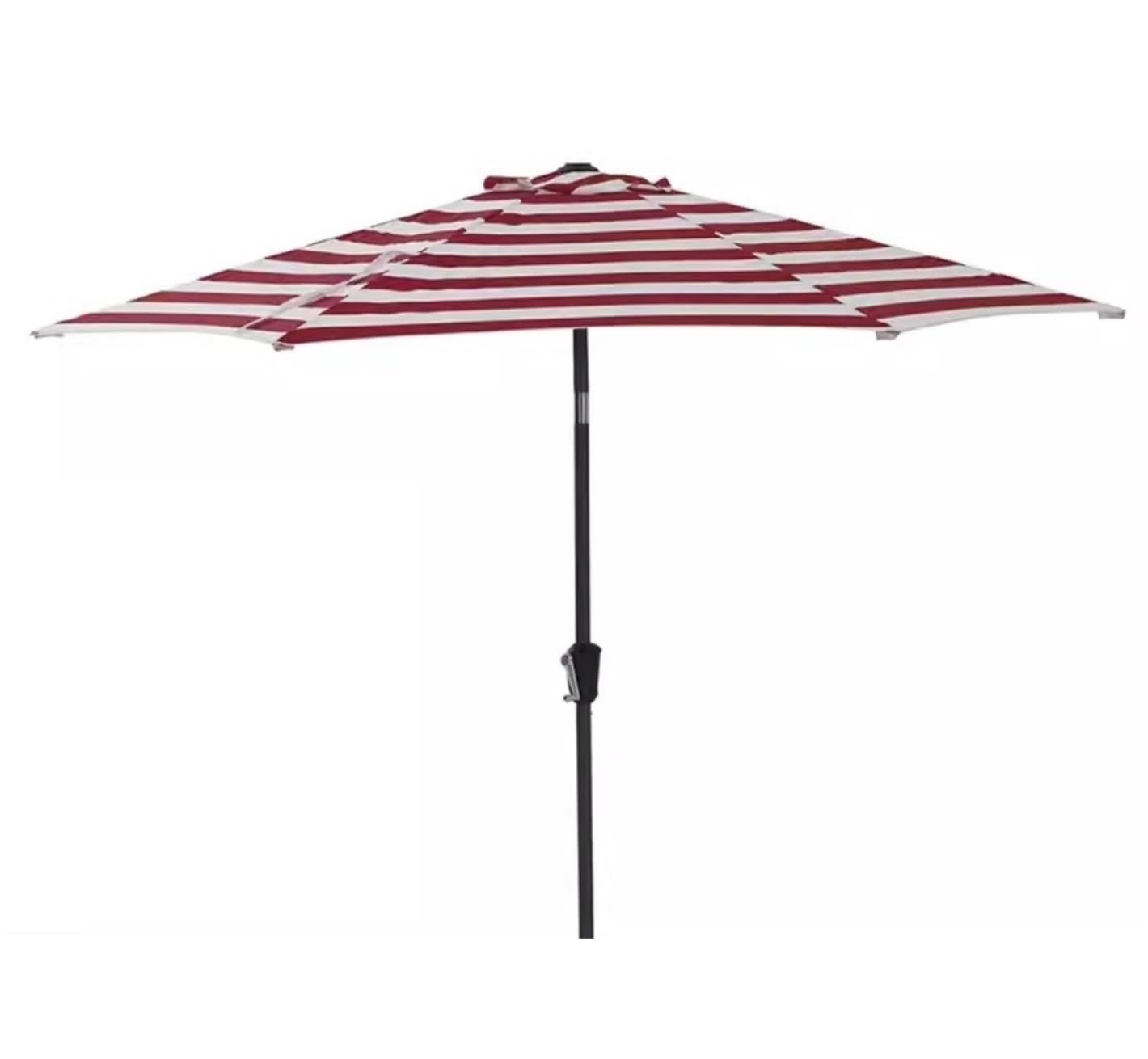 Parasol de jardín de 265 cm ajustable de aluminio con lona de rayas retro