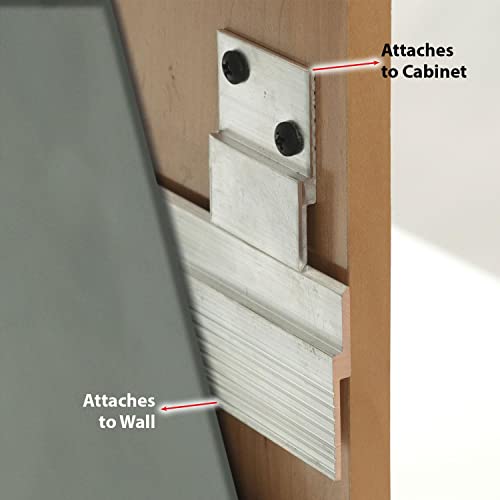 Image of Outwater 46 inch Length 2 Pack Mill Finish Aluminum Z Panel Hanger Clip with Holes