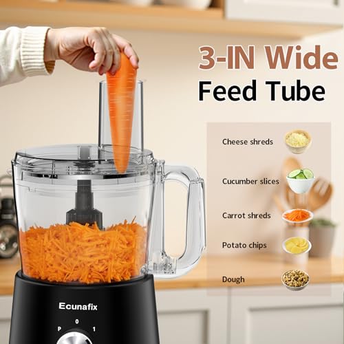 10-Cup-Food-Processor-Ecunafix-600W-Vegetable-Chopper-BPA-Free-with-68oz-Grinder-Stainless-Steel-Blades-for-Cheese-Grating-Chopping-Shredding-Slicing-Mixing-and-Doughing-2P-Speeds