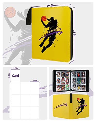 Basketball Trading Card Binder, Fit 900 Sport Cards 3 Ring Binder Book With 50 Binder Sheets, 9 Pocket Card Sleeves Album For Birthday Christmas New Year Gift For All Cards Collectors (Bsk001) #TOP2