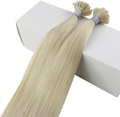 Fshine U-tip Hair Extensions Human Hair White Blonde 16 in 50 g - 5