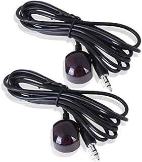 IR Receiver Extender 10FT Infrared Remote Control Extension Cable External IR Repeater Transmitter for 38-56kHz Cable Box, Set-top Box, DVR's/STB‘s’, SA/Cisco Explorer, Verizon FiOS, Comcast (2 Packs)