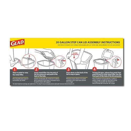 Caneca de basura rectangular gris 20 gal, pack de 2 miniatura 4