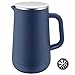 Produktbild WMF Isolierkanne Thermoskanne Impulse prussian, 1,0 l, für Tee oder Kaffee Drehverschluss hält Getränke 24h kalt und warm, blau