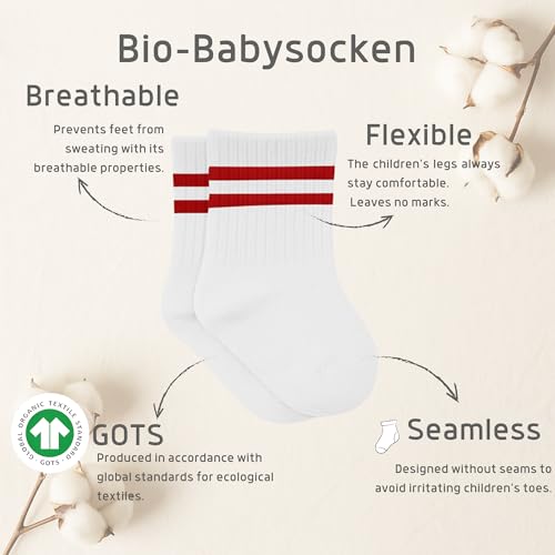 bistyle Baby Grip Ankle Socks 6 Pairs | Newborn Infant Toddlers Socks Organic Cotton | Kids Boys Girls Ankle2