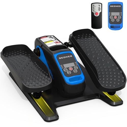 Under Desk Elliptical Machine, Electric Ellipse Leg Exerciser for Senior, Quiet and Compact Electric Seated Pedal Exerciser for Home with Remote Control and 12 Adjustable Speeds (Blue)