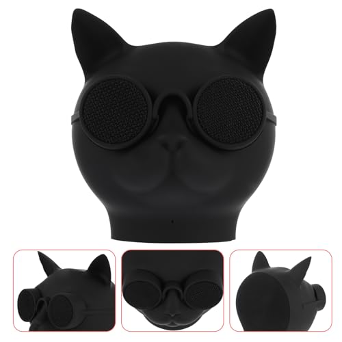 Enceinte sans fil portable chat mini noir, haut-parleur compact de bureau - 6