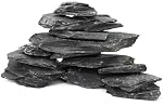 Roches de l'aquarium 5lb Pierre d'ardoise naturelle pour l'aquascapage Reptile Basking Platforms Terrariums Vivariums Paludariums Bonsai Miniature Fairy Gardens(2-4 pouces)