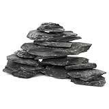 Unocho ardoise naturelle noire, 2,25 kg de pierres plates photo 2