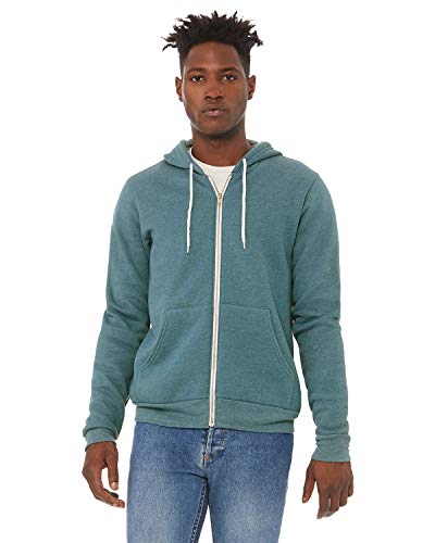 Bella + Canvas unisex Poly-Cotton Fleece Full-Zip Hoodie - 3739