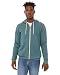 Bella + Canvas Unisex Poly-Cotton Fleece Full-Zip Hoodie S HTHR DEEP TEAL