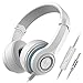 NUBWO N8 Headphones Comfortable Lightweight Adjustable Headsets with Mic and Volume Control for Kids and Adults on PC and Smartphones