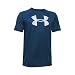 Under Armour Boys' Tech Big Logo Short Sleeve T-Shirt, Blackout Navy/White, Youth Medium