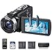 Produktbild Videokamera 4K 42MP Camcorder 18X Digitalzoom kamera Video recorder, 3,0 Zoll 270° drehbarer Bildschirm Video Camera Vlogging Kamera für Youtube mit 32 GB SD-Karte, Akkus, Fülllicht, Fernbedienung