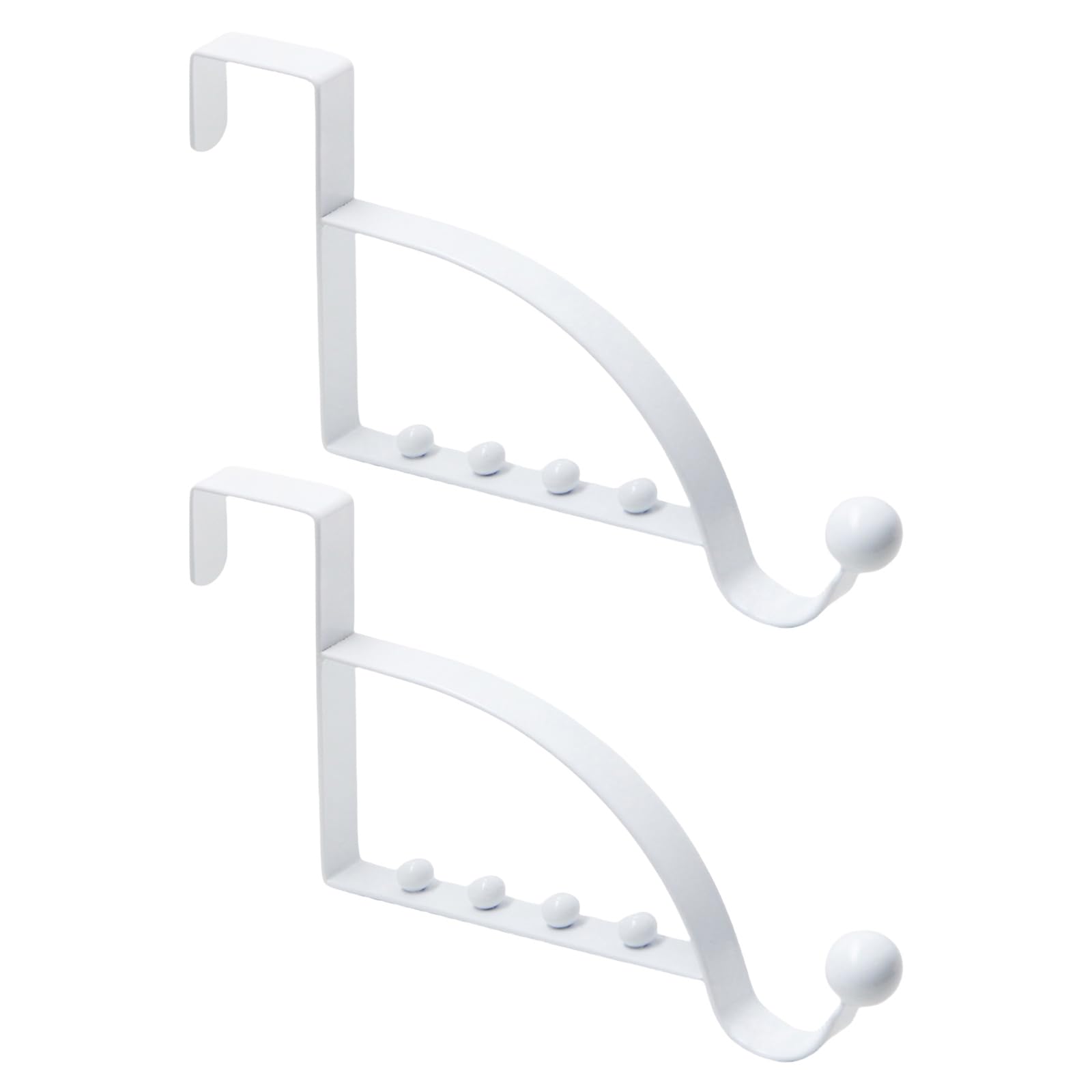 MICFENY 2Pcs Over The Door Hooks Hanger Sturdy Hooks Mounted Hanging Storage Organizers Rack for Clothes Coats Towels Hats