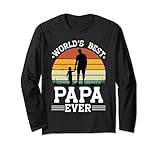 Photo Gallery world s best papa ever fathers day awesome dad retro tramonto maglia a manica Photo Gallery world s best papa ever fathers day awesome dad retro tramonto maglia a manica