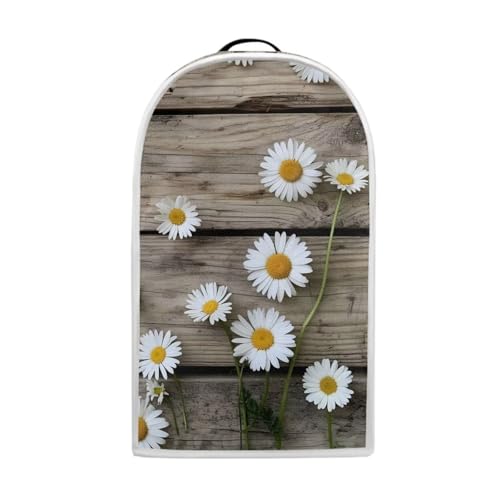 Image of Talayituse Daisy Wood Print Blender Dust Cover, Fingerprint Protection Cover for Stand Mixer or Coffee Machine, Home Kitchen Appliance Covers for Stain Dust Resistant Supplies
