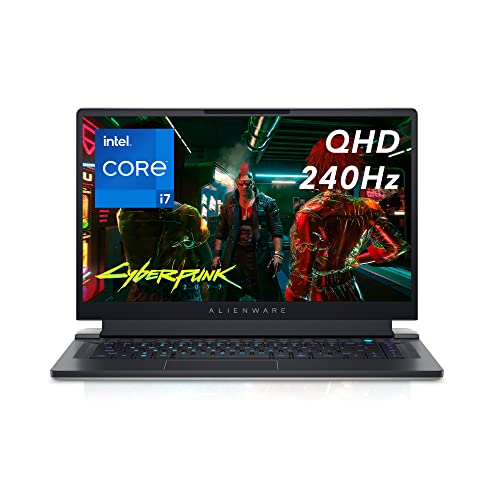 Alienware x15 R1 Gaming Laptop | 15,6“ QHD 240Hz 2ms Display | Intel Core i7 - 12700H Prozessor | 16GB RAM | 512GB SSD | NIVIDIA GeForce RTX 3070Ti | Windows 11 Home | QWERTZ Tastatur | Lunar Light