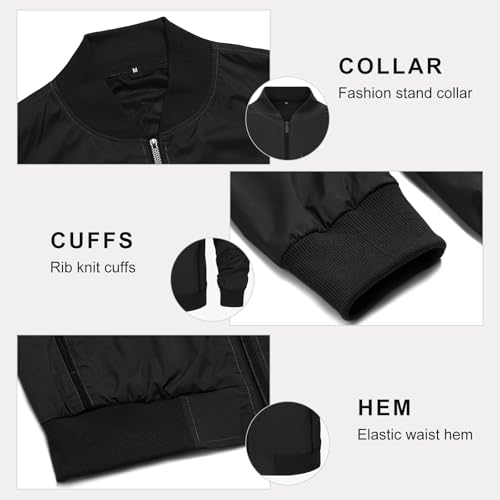 AOTORR Men's Jackets Bomber Lightweight Casual Baseball Sports Work Hiking Jacket Outwear with Zip Pockets4