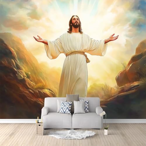 Fotomural Pintura Al Óleo Personaje De Fantasía Papel pintado pared salón dormitorio Blanco Papel pintado de pared no tejido 250 x 175 cm