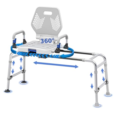 Heavy-Duty Swivel Shower Chair with Adjustable Height