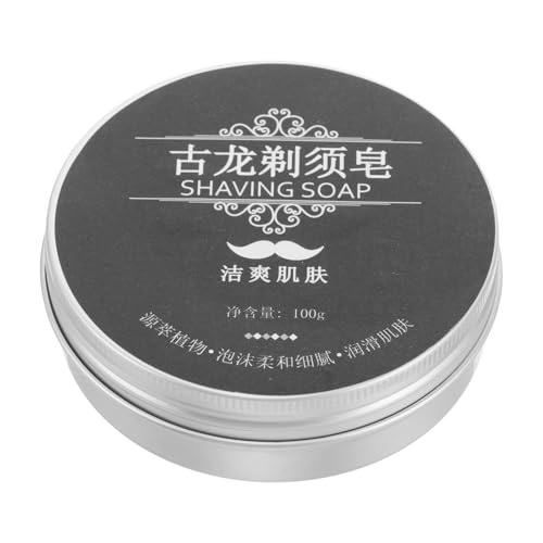 Healvian Sapone da Barba alla Colonia 100g Schiuma Ricca Crema da Barba Naturale per Uomo e Donna Balsamo per Modellare e Domare Baffi per Pelli Sensibili e Uso in Viaggio