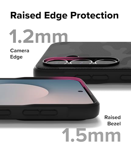 Image of Ringke Onyx for Samsung Galaxy S25 FE Case [Anti-Fingerprint Texture] Ultra Thin Lightweight Shockproof Cover with Non-Slip Side Grip - Camo Black
