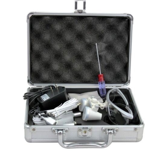 Dental - Lupa binocular para dentista (3,5 unidades, luz LED, lupa oral, con caja de 420 mm)
