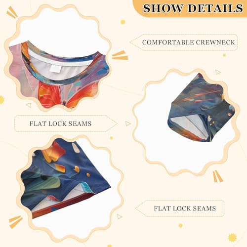 Boys Rash Guard Swim Shirt Long Sleeve UPF+ 50 Sun Shirts Quick Dry Shirt Orange Blue Butterfly for Toddler Kids3