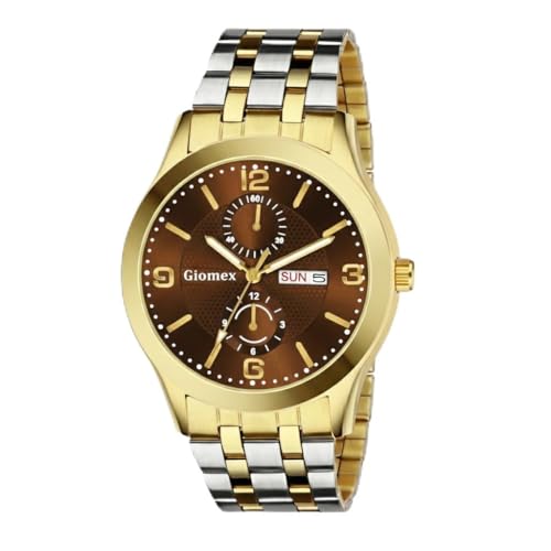 Giomex 1627-2Tone DD Trending Watch for Mens & Boys (Brown)