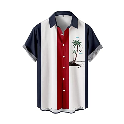 Chemise à manches courtes homme imprimé 3D pour des vacances à la plage