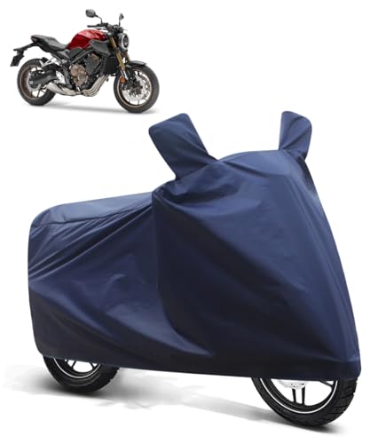 Image of FABTEC Two Wheeler UV Protection & Dustproof Bike Cover Compatible with Honda CB 650R (Blue)