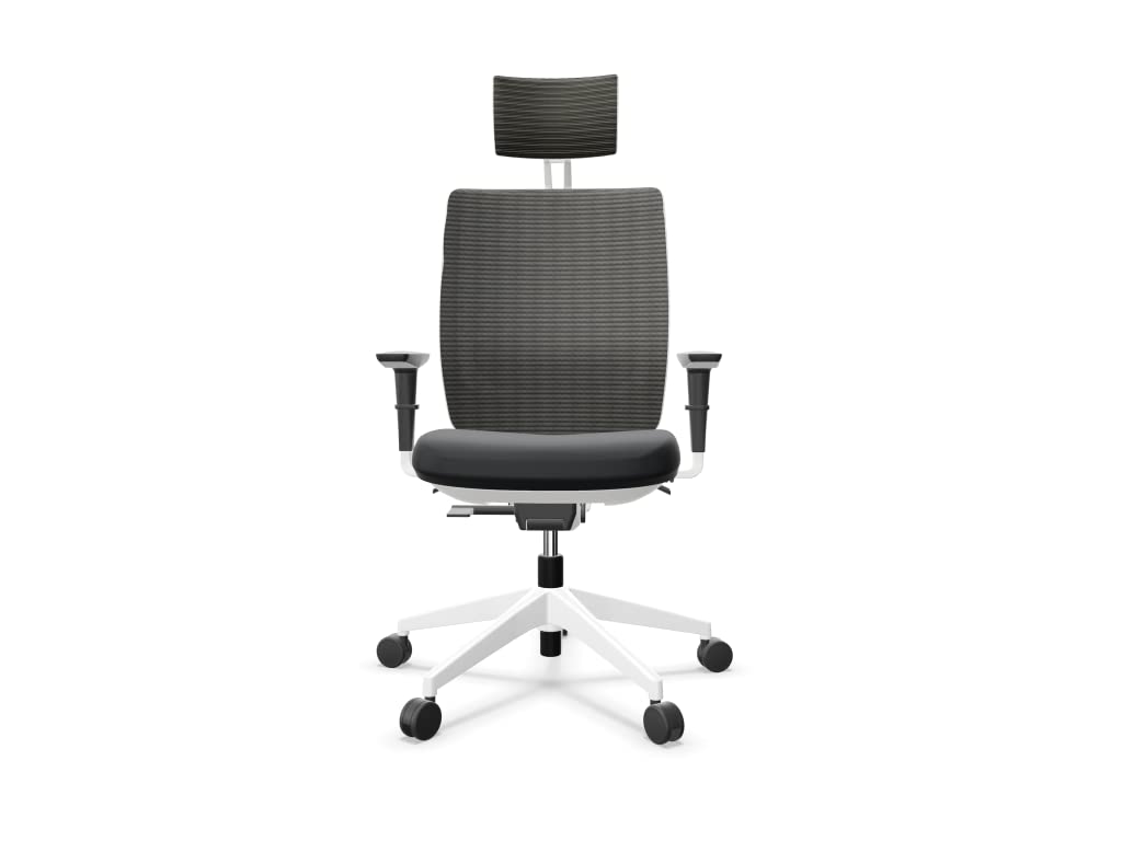 Silla de Escritorio ergónomica Actiu Trim | White and Black Silla de Oficina Profesional