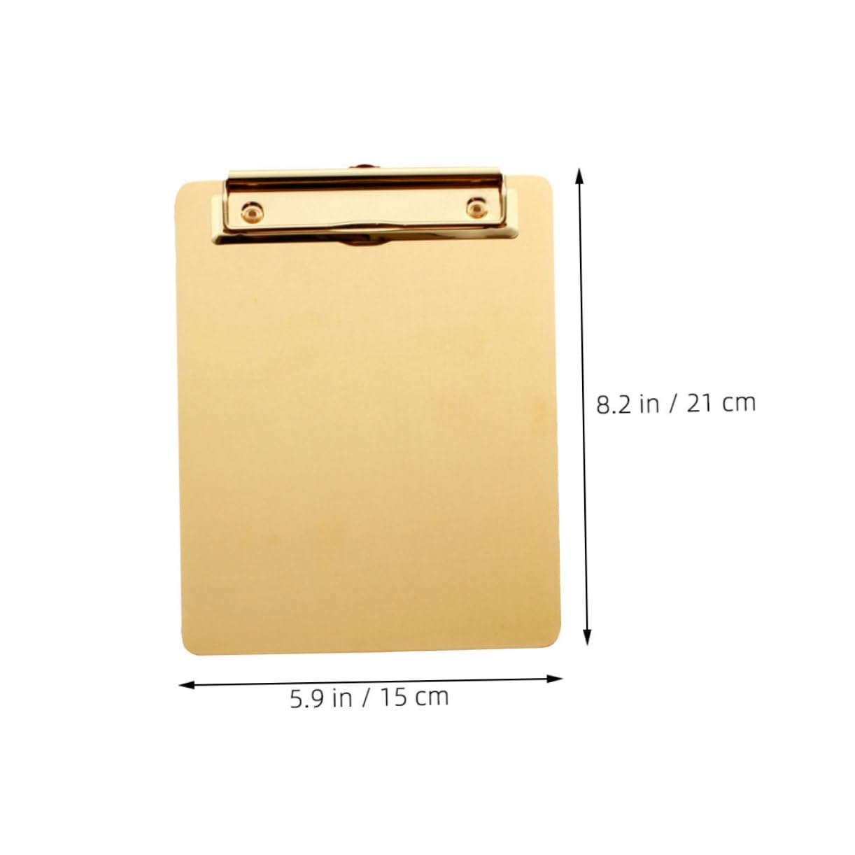 2 Stück A5 Klemmbrett aus Edelstahl mit Clips Tragbares und Sicheres Klemmbrett für Büro Elegante Goldene Aktenablage mit Verarbeitung
