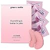 Under Eye Mask – (24 Pairs, Pink) Reduce Dark Circles, Puffy Eyes, Undereye Bags, Wrinkles – Gel Under Eye Patches, Vegan Cruelty-Free Self Care by grace and stella