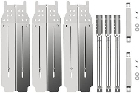 Grilling Corner Replacement Kit for Charbroil Classic Series 280 2-Burner/360 3-Burner Gas Grill, Adjustable Heat Plates, Burners Repair for Charbroil Classic 463672717, 463672817(3-Pack)