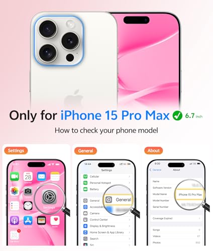 Image of FNTCASE for iPhone 15 Pro Max Case: [Compatible with Magsafe] Translucent Matte Cases with [Full Camera Protection] [Screen Protector] Military Grade Shockproof Protective Phone Cover - Hot Pink
