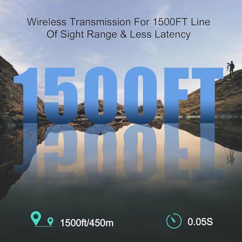 Image of Wireless Video Transmitter and Receiver with UVC Out for Live System,450M Manual Switching of 20 Channels,Wireless Video Transmission System 1500FT Los Range,0.05s Delay,Up to 5 Devices EPL-WL087