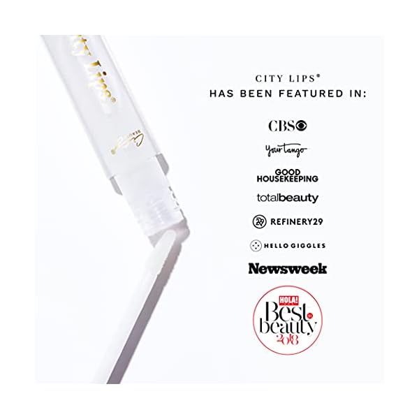 City Beauty City Lips Clear - Plumping Lip Gloss - Hydrate & Volumize - High Shine Lip Plumper - Hyaluronic Acid & Peptides Visibly Smooth Lip Wrinkles - Cruelty-Free