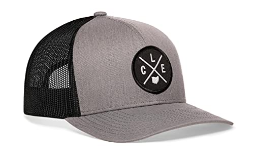 Image of HAKA State City Trucker Hat for Men & Women, Adjustable Baseball Hat, Mesh Snapback, Sturdy Outdoor Black Golf Hat