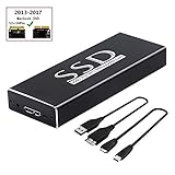 Si su SSD está formateada con MAC OS, no es compatible con Windows. Por lo tanto, es un nuevo SSD sin una partición. No se puede mostrar en "Mi PC". Elimine la partición anterior y cree una nueva partición en el "Administrador de discos" en Windows.