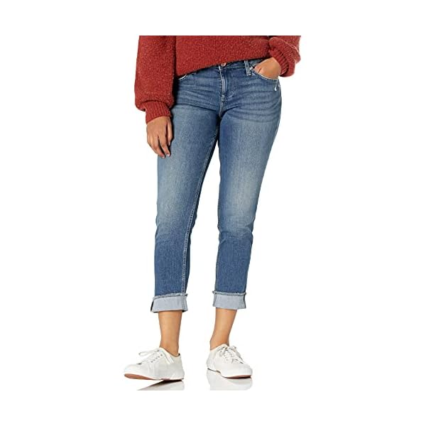 Riders-by-Lee-Indigo-Womens-Fringe-Cuff-Boyfriend-Jean Riders by Lee Indigo Women's Fringe Cuff Boyfriend Jean, Mid Wash, 16