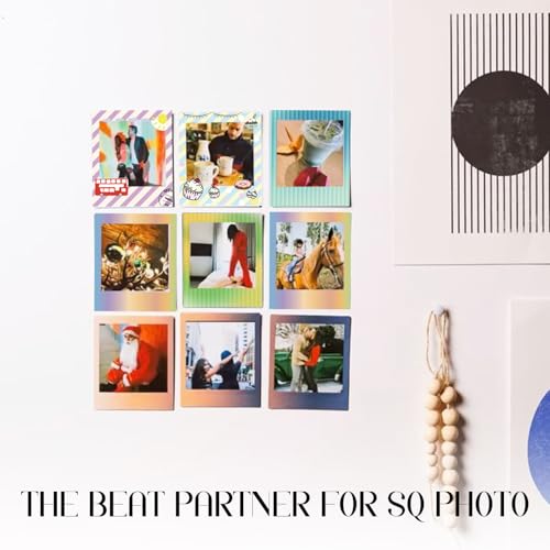 WOGOZAN SQ Film Accessories for Instax Square SQ1 SQ40 SQ6 SQ10 SQ20 SP-3 Instant Camera 2.9x3.4 Inch Film with 20 Magnetic Photo Frames Refrigerator Photo Display and 12 DIY Stickers by WOGOZAN - Image 8