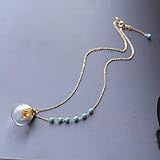 Schmuck Natürliche weiße Kristallparfümflasche ätherisches Öl Flasche Aromatherapie Flasche Anhänger Halskette DIY Mode Einfach und Großzügig Alle Jubiläum Muttertag Weihnachten Geburtstagsgeschenk