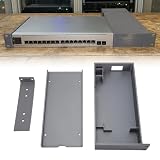 1U 19' Rack Mount with PSU Tray, Compatible with Ubiquiti UniFi USW-Pro-Max-16-PoE Network Switch, Ventilated Bracket