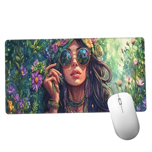 Cute Alfombrilla Ratón 1400x600x3mm Alfombrilla Raton XXL con Base de Goma Antideslizante, Accesorios Gaming Paisaje, Ordenador Gamer Regalos, Mouse Pad Gaming Mejora La Precisión Y La Velocida Y1262