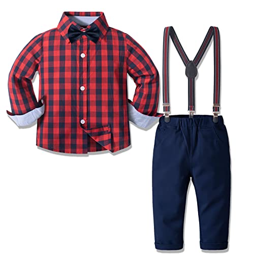 Image of Yilaku Baby Boy Clothes Toddler Dress Outfits Cotton Shirt + Jean Pants 2 Piece Boy Suit sets 1-7 Years
