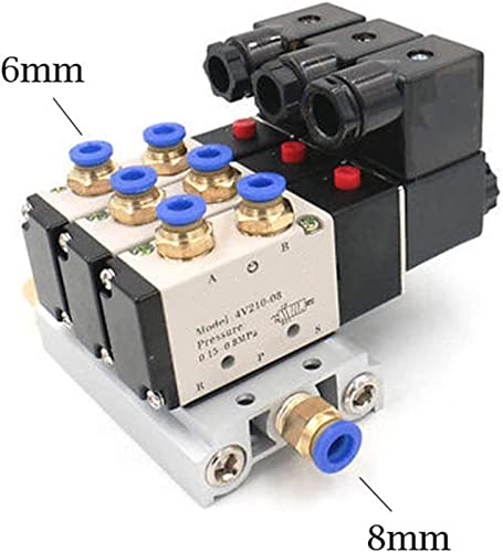 Électrovanne pneumatique triple 1/4 à commutation rapide et silencieuse - 3