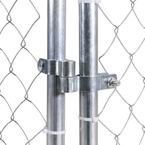 Extra Large Outdoor Dog Kennel with Roof Waterproof Cover, Heavy Duty Outside Dog Cage w/Secure Lock, Galvanized Steel Dog House Enclosure, Dog Playpen for Backyard, Silver (181x181x71.65 in) Extra Large Outdoor Dog Kennel with Roof Waterproof Cover, Heavy Duty Outside Dog Cage w/Secure Lock, Galvanized Steel Dog House Enclosure, Dog Playpen for Backyard, Silver (181x181x71.65 in)