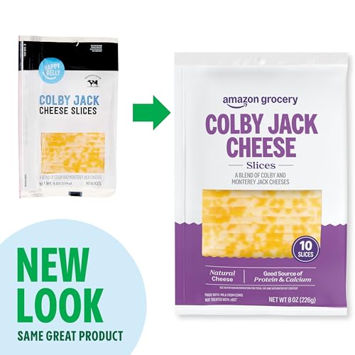 Amazon Grocery, Colby Jack Cheese, 8 Oz, 10 Slices (Previously Happy Belly, Packaging May Vary) - Thumbnail 2